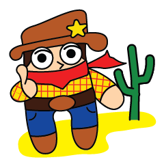 [LINEスタンプ] Naitae : Cowboy Dukdig