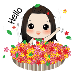 [LINEスタンプ] Apple with fun characters[EN]