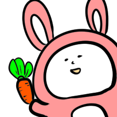 [LINEスタンプ] まんじゅうウサギ