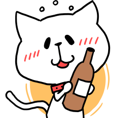 [LINEスタンプ] お酒が好きなネコの画像（メイン）