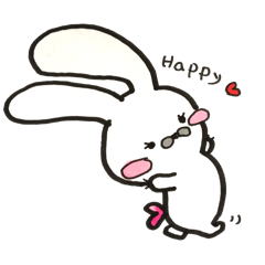 [LINEスタンプ] ほんわか白うさ