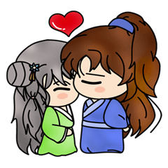 [LINEスタンプ] Two little epicurean heroes