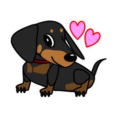 [LINEスタンプ] ミニチュアダックス RIKU 