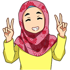 [LINEスタンプ] happy hijab [Eng]