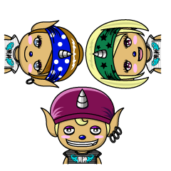 [LINEスタンプ] 風神3姉弟