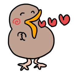 [LINEスタンプ] 自由なキーウィ 
