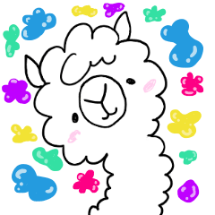 [LINEスタンプ] マネっこアルパカさん