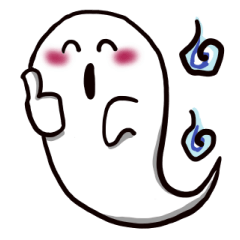 [LINEスタンプ] white little ghost