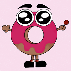 [LINEスタンプ] DEMON DONUT 