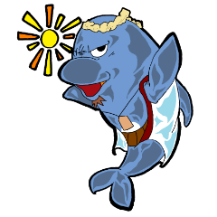[LINEスタンプ] イルカおやじ 