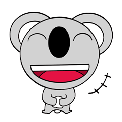 [LINEスタンプ] 顔でかコアラ 