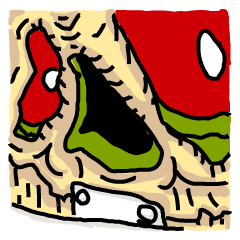 [LINEスタンプ] ゾンビスケボー「ゾンスケ」 