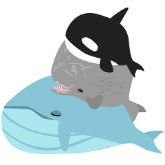 [LINEスタンプ] Fatty クジラの画像（メイン）