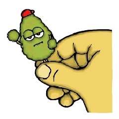 [LINEスタンプ] 注意 不思議なモコモコ生物発見 