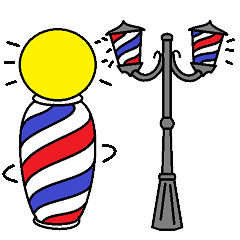 [LINEスタンプ] サインポールさん 