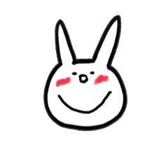[LINEスタンプ] あかいほっぺのうさぎちゃん 