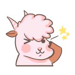 [LINEスタンプ] A Little Cute Pink Goatの画像（メイン）