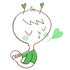 [LINEスタンプ] Magnet girl ＆ her friend Green ET