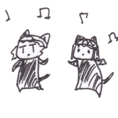 [LINEスタンプ] クロネコラウンジねこ画伯スタンプ2