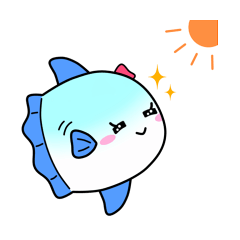[LINEスタンプ] のんびり屋さんで一途な生き物「マンボウ」 