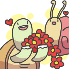 [LINEスタンプ] Bread Turtle And Soft Snails 