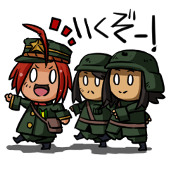 [LINEスタンプ] へっぽ娘アーミー fetchpriority=high