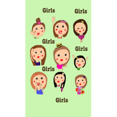 [LINEスタンプ] Girls Girls Girls