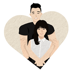 [LINEスタンプ] Al ＆ Ve - Couple Daily Expressionsの画像（メイン）