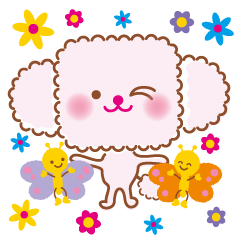 [LINEスタンプ] しかくい顔のプードル