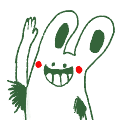 [LINEスタンプ] Armpit hair bunny