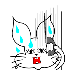 [LINEスタンプ] 今日も頑張るテレアポうさぎ