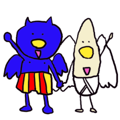 [LINEスタンプ] 天死くんとあっくん