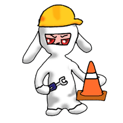 [LINEスタンプ] Pink Grumpy Rabbit-Engineer