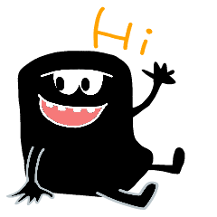 [LINEスタンプ] 黒い四角いヤツ