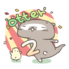 [LINEスタンプ] Otter and his stupid chicken Friends 2