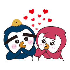[LINEスタンプ] Maca and Lulu happy together