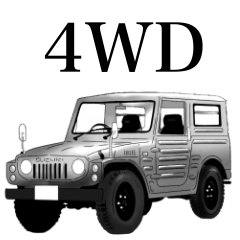 [LINEスタンプ] オフロード4WD車 スタンプ