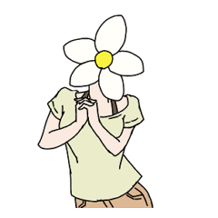 [LINEスタンプ] 花頭花子さんスタンプの画像（メイン）