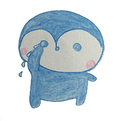 [LINEスタンプ] Shy penguin and lively monkey