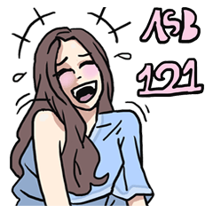 [LINEスタンプ] AsB - 121 Sabai Girls Heardcor JaoKa