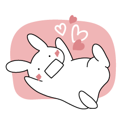 [LINEスタンプ] あごはずれうさぎ