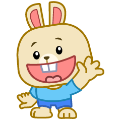 [LINEスタンプ] Happy Little Bunnyの画像（メイン）