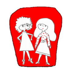 [LINEスタンプ] 水玉子とパーマ子の日常スタンプ