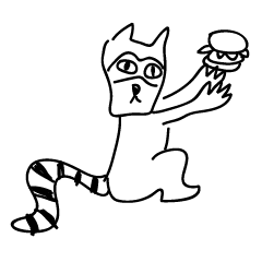 [LINEスタンプ] ダーワンはハンバーガーが大好きー