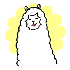 [LINEスタンプ] 毎日使える癒しのアルパカ