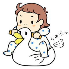 [LINEスタンプ] 水玉赤ちゃんの日常