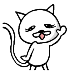 [LINEスタンプ] ホワイト ネコ
