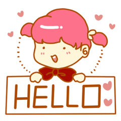 [LINEスタンプ] Pink Girl Daily
