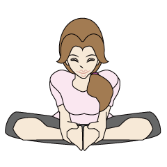 [LINEスタンプ] Hello at yoga pose.