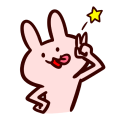 [LINEスタンプ] それ行けうさぎさん